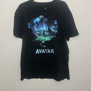 Avatar Mens Black Movie Forest Scene Short Sleeve‎ Crew Neck T-Shirt Large